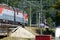 View of the train passing through the North Caucasus mainline. Railway