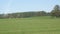 View from the train window to Bavarian villages and green fields