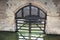 View of Traitors Gate from inside of castle, Tower of London - UK