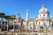 View of the Trajan forum with the Church of Santa Maria di Loreto and column Trajan, Rome