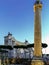 View of Trajan`s Column and in the background of the monument ca