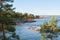 View of a tranquil coastal bay