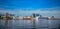 View of transatlantic cruise liner standing in the Rio de Janeiro port at Guanabara Bay