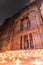 View of the Treasury during Petra By Night in Jordan