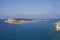 View of the Tremiti Islands. San Domino island, Italy: scenic view of tipycal rocky coastline