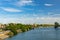 view from Triana over the Guadalquivir river to the center of Seville