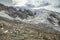 View on Trift glacier from Hohsaas close to Saas-Grund in Switzerland