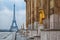 View from Trocadero on Eiffel tower, Paris