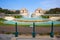 View of Trocadero in Paris, France, in a sunny day with blue sky.