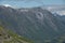 View of Trollstigen or Trolls Path which is a serpentine mountain road in Norway