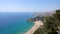 View of Tsambika beach and Mediterranean sea, Rhodes island