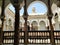 View on tThe Dar aziza palace with its columns and arcades in Algiers