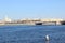 View of the Tuchkov Bridge, across the Malaya Neva River.