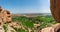 View of the tungabhadra river with its surrounding fields