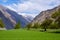 View of Turtuk village in Leh, Ladakh, Jammu and Kashmir, India