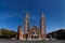 View of the twin-spire Roman Catholic Votive Church in Szeged