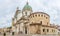 View at the Two cathedrals of Brescia: the Old at right and the New at left - Italy