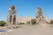 View of the two Colossi of Memnon