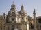 View of the two domes of the Church of Santa Maria. Rome,Italy.