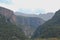 View of Tymfi Mountain and Vikos gorge Zagoria Epirus