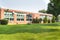 View of typical American school building exterior