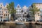 View of typical Dutch buildings at the Herengracht canal