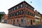 View of a typical historical half-timbered house in Bamberg, Germany