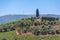 View at the typical landscape of the highlands in the north of Portugal, levels for agriculture of Porto wine vineyards, Douro