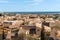 View of typical Mediterranean rooftops with terracotta tiles