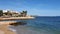 View of Typical Mediterranean Town. L`Ampolla, Tarragona