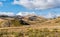 View of typical Sicilian hills in province of Agrigento, Countryside Landscape.