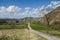 View of typical spring landscape of the Marche region