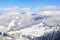 View of the Ukrainian Carpathians in sunny weather in winter