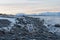 View of the Ullsfjorden and the Lyngen Alps, Lyngen, Tromsoe, Norway