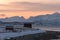 View of the Ullsfjorden and the Lyngen Alps, Lyngen, Tromsoe, Norway