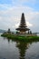 View of the Ulun Danu temple on the lake in Bali, Indonesia