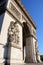 View from under the Arc de Triomphe in Paris France