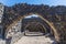 A view under arches in an old desert fort at Azraq, Jordan