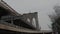 A view from under the Brooklyn Bridge in New York City