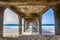 View under the pier at Manhattan beach, California