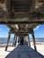 View under wood ocean Jetty