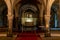 View of the underground crypt inside the Canterbury Cathedral