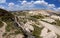 View of unique Pink Valley,volcanic landscape,Cappadocia, Turkey