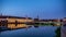 View of University of Wroclaw, Odra River and University Bridge in Wroclaw.