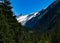 view from Untersulzbach valley towards peak of Mt. Grossvenediger, Austria