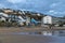 A view up the beach as the tide turns in Saundersfoot, Wales