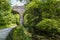 A view up the River Wye towards the start of the Monsal Trail in Derbyshire, UK