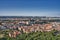 View of the upper city and St. Vitus Cathedral in Prague