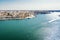 View of the upper part of the historic center of Brindisi Italy