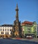 View of the Upper Square in the czech city Olomouc dominated by the Holy Trinity Column enlisted in the Unseco world heritage list